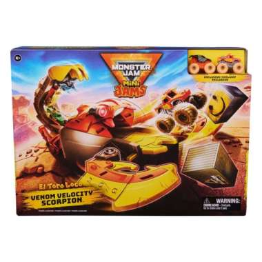 Mainan Mobil-mobilan Monster Jam Mini Jams - Mini Scorpion Playset: Venim Velocity Scorpion