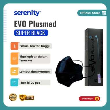 Masker EVO Plusmed Super Black - 4D Surgical Face Mask