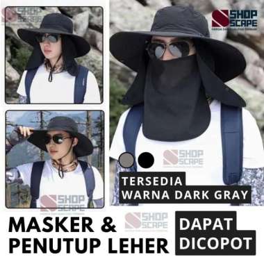 Topi Pancing Jepang Anti Panas Matahari / Topi Rimba Mancing Anti UV Beige
