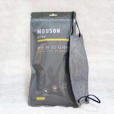 [10PCS] MASKER KF94 MOUSON WARNA/ MASKER KF94 4PLY / MASKER WARNA ABU-ABU