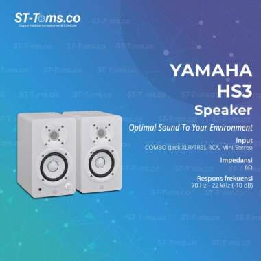 Yamaha HS3 HS 3 Studio Monitor Professional Speaker Monitoring White