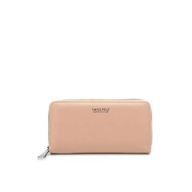 Swiss Polo Long Zipper Wallet (Dompet Panjang Ritsleting Wanita) - Krem Wanita - SLP 63 Pink