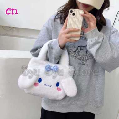 Tote Bag Tas Tenteng Bulu Kuromi My Melody Cinnamoroll Cinnamoroll