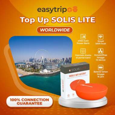Solis Lite Topup Worldwide Package 1GB/Days