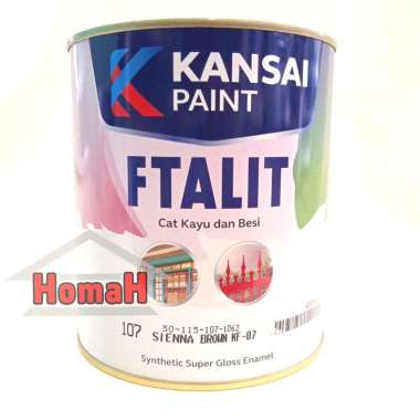 Ftalit cat kayu dan besi by Kansai Paint ukuran 1 kg 107 - Sienna Brown