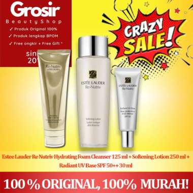 Estee Lauder Re Nutriv Hydrating Foaming Cleanser 125 ml + Softening Lotion 250 ml + Radiant UV Base