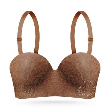 YouHave ( You’ve ) BH Bra Brukat Half Cup B Busa Sedang Push Up Kawat Kait 2 Bra Tali Bisa Dilepas B