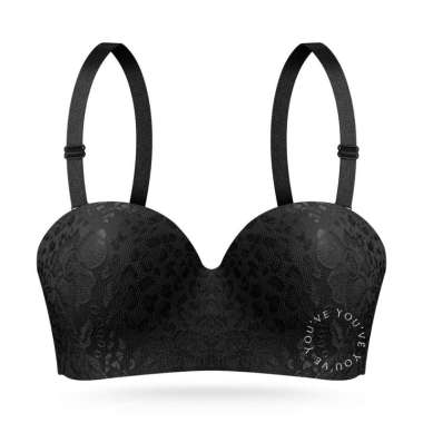 YouHave ( You’ve ) BH Bra Brukat Half Cup B Busa Sedang Push Up Kawat Kait 2 Bra Tali Bisa Dilepas B