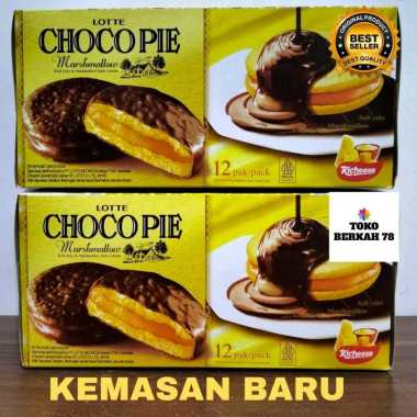 Lotte Choco Pie Marshmallow Richeese / Lotte Choco Pie Keju ( Box )