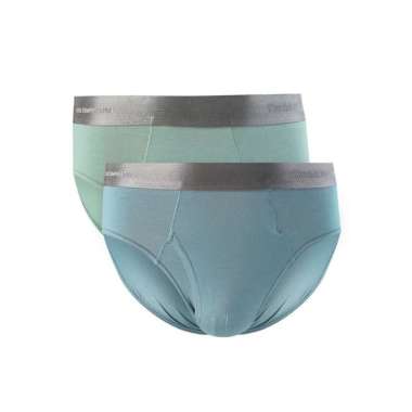 Hush Puppies Knit Brief Cotton Spandex Pria Olive Blue XL