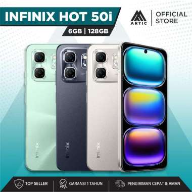 Handphone Infinix Hot 50i 6/128 GB RAM 6 ROM 128 GB 6GB 128GB Smartphone Garansi Resmi 6/128GB Purpl