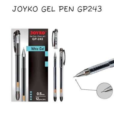 JOYKO PULPEN GEL PEN GP243 BLACK 0.5MM / JOYKO PULPEN GEL /12PCS