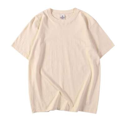 Jemssky - Kaos Distro Polos T-shirt Cotton Combed 30s Cream S