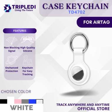 TRIPLEDI Case Silicone For AirTag Shockproof TD4702 Cover Silikon Keychain Protective GPS Tracker Lo
