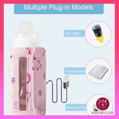 Pemanas Botol Susu Portable Penghangat Tas Penghangat Botol Susu Bayi Portable dengan USB untuk Outd