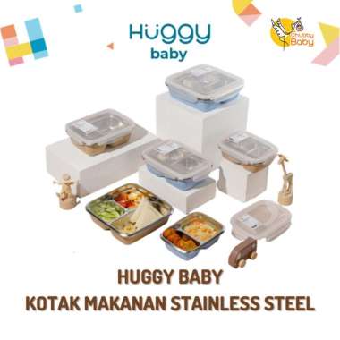 Huggy Baby Stainless Steel Lunch Box | Kotak Makan Anak Bayi Besi 1200ML