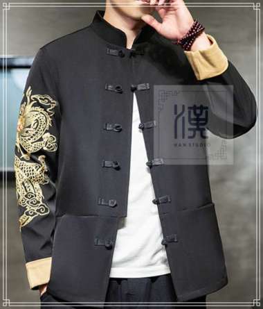 CHEONG SAM PRIA CHINESE BAJU SANGJIT HITAM XINCIA CHEONGSAM HS1101