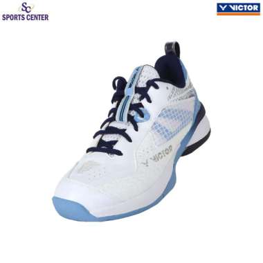 New Sepatu Badminton Victor A610IV AF / A 610 IV AF Ivory White Brilliant Blue 44