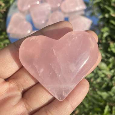 Batu crystal ROSE QUARTZ heart ( satu ) #030923.1