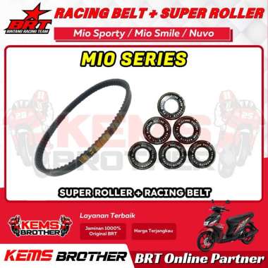 Paket V-Belt & Super Roller Original BRT untuk Mio Sporty, Mio Smile, Mio Soul, Nuvo BELT ONLY