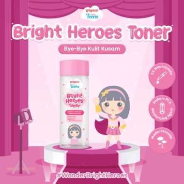 Pigeon Teens Bright Heroes Toner 100 Ml Pelembab Wajah Skincare Remaja
