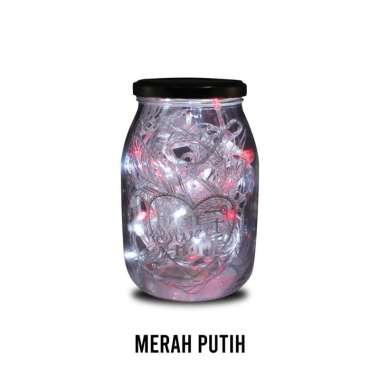 Lampu Tumblr LED Infy dan Xeron 10 Meter Lampu Hias Packing Box Lampu LED Dekorasi Putih-Merah