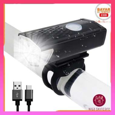 Lampu Depan Sepeda LED USB Cahaya Putih Lampu Sensor Lampu Led Sepeda Lampu Depan Sepeda