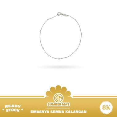 GELANG RANTE JEDAR WHITEGOLD FASHION 8K - SUMBER MAS 0,55 GR