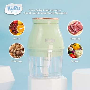 KURU FC2001 Electric Food Chopper Blender Makanan Bayi MPASI Elektrik Rose Gold