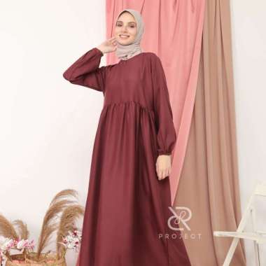 D&R PROJECT _ Acc GUMMY DRESS GAMIS JUMBO BUSUI BUMIL FASHION MUSLIM BASIC KOREAN STYLE S GUMMY PLUM
