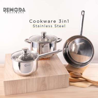 Calypso Panci Kuah Panci Set 3in1 Multifungsi Stainless Steel Panci Set 3in1