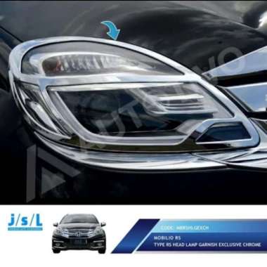 JSL Garnish Lampu Headlamp Depan Chrome Mobilio Rs 2015-2016