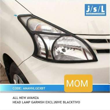 JSL Garnish lampu headlamp depan hitam blacktivo JSL All New Avanza