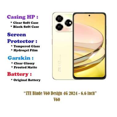 ZTE Nubia V60 2024 - 6.72 inch - Case - Screen Protector - Battery - Dll Hydrogel