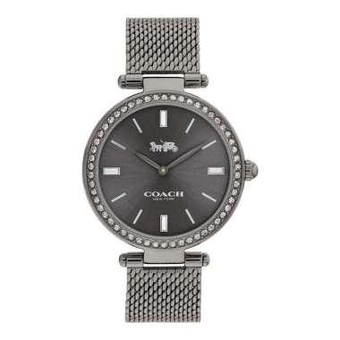 Jam Tangan Wanita Coach Park 14504099 Crystal Ladies Grey Dial Grey Mesh Strap