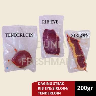 DAGING STEAK SIRLOIN/TENDERLOIN/RIBEYE 200GR MEAT DAGING STEAK RIBEYE