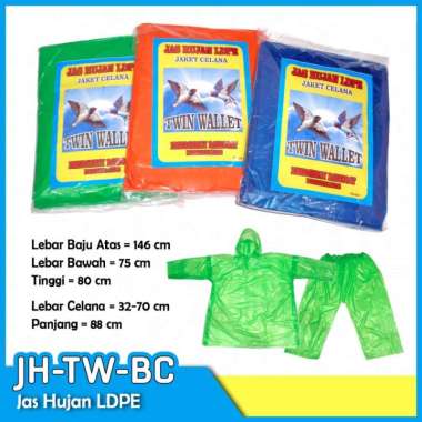 Jas Hujan Plastik LDPE Setelan Baju Celana