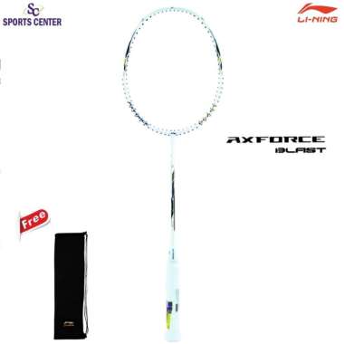 New Raket Badminton Lining Axforce Blast / AX Force Blast AYPU123 White Blue Saphire 4U