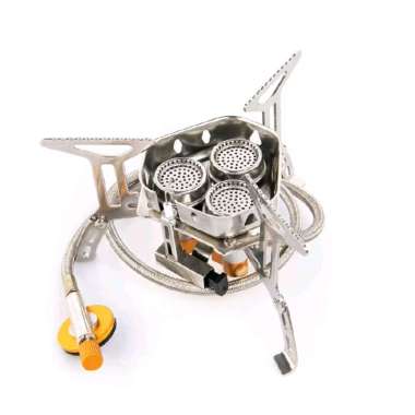 6800W Kompor Lipat Ultralight 3 Burner Portable Stove Kompor UL Camping Hiking Kompor UL
