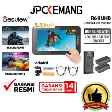 JPC KEMANG Desview R6II UHB 5.5" Inch HDMI Touchscreen External Camera Field Monitor Desview R6 II G