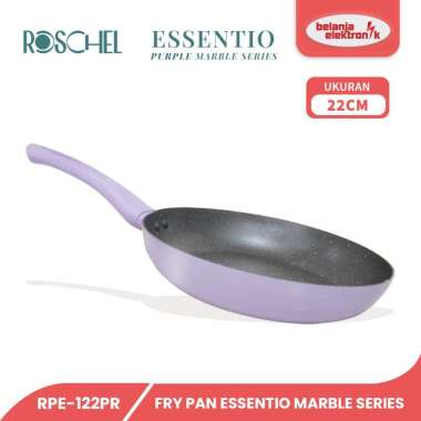 ROSCHEL FRY PAN 22 CM ESSENTIO GREY MARBLE SERIES RPE-122PR WARNA UNGU