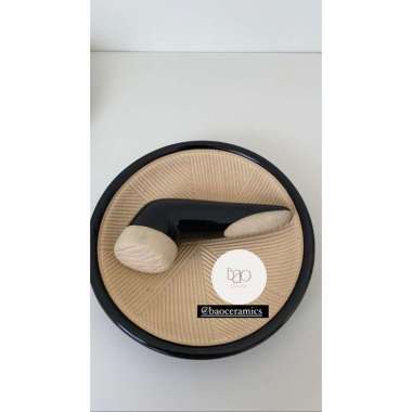 Cobek Uleg Keramik Kecil Hitam