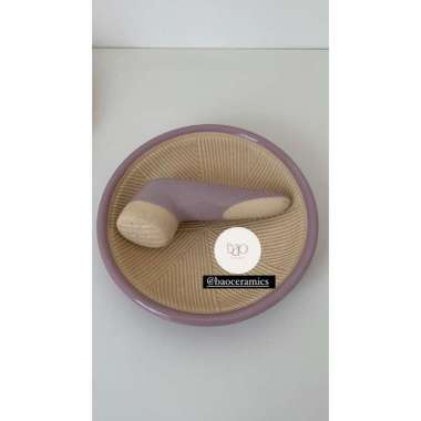 Cobek Uleg Keramik Kecil Purple