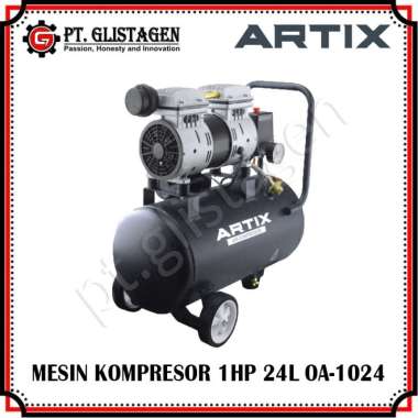 Kompresor Angin Listrik ARTIX Oilles Silent 1HP 24L - OA-1024