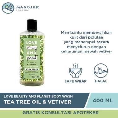 Original Love Beauty and Planet Body Wash Tea Tree Oil & Vetiver 400 mL