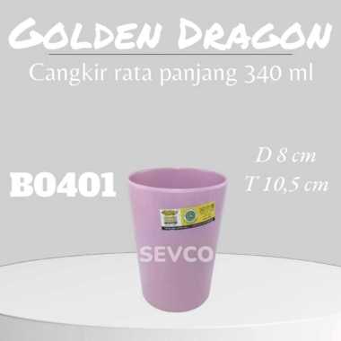 Cangkir Milamine / Gelas Rata Melamin 340 Ml - Golden Dragon Melamine (B0401) Orange