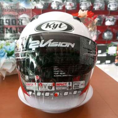 HELM KYT 2 VISION SOLID WHITE ORIGINAL L