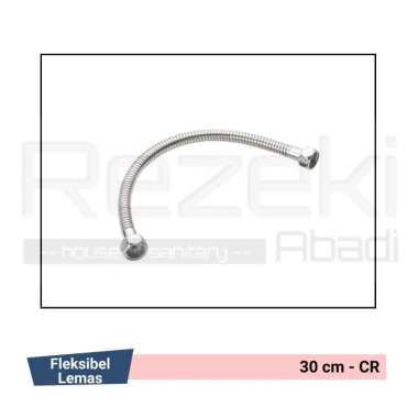 Selang Fleksibel Stainless Lemas - Hose Flexible Lentur Closet dan Wastafel 30cm-Silver
