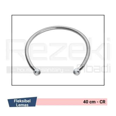 Selang Fleksibel Stainless Lemas - Hose Flexible Lentur Closet dan Wastafel 40cm-Silver