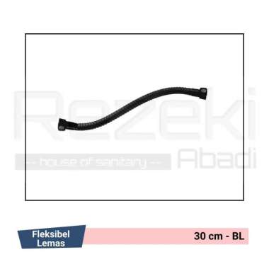 Selang Fleksibel Stainless Lemas - Hose Flexible Lentur Closet dan Wastafel 30cm-Black